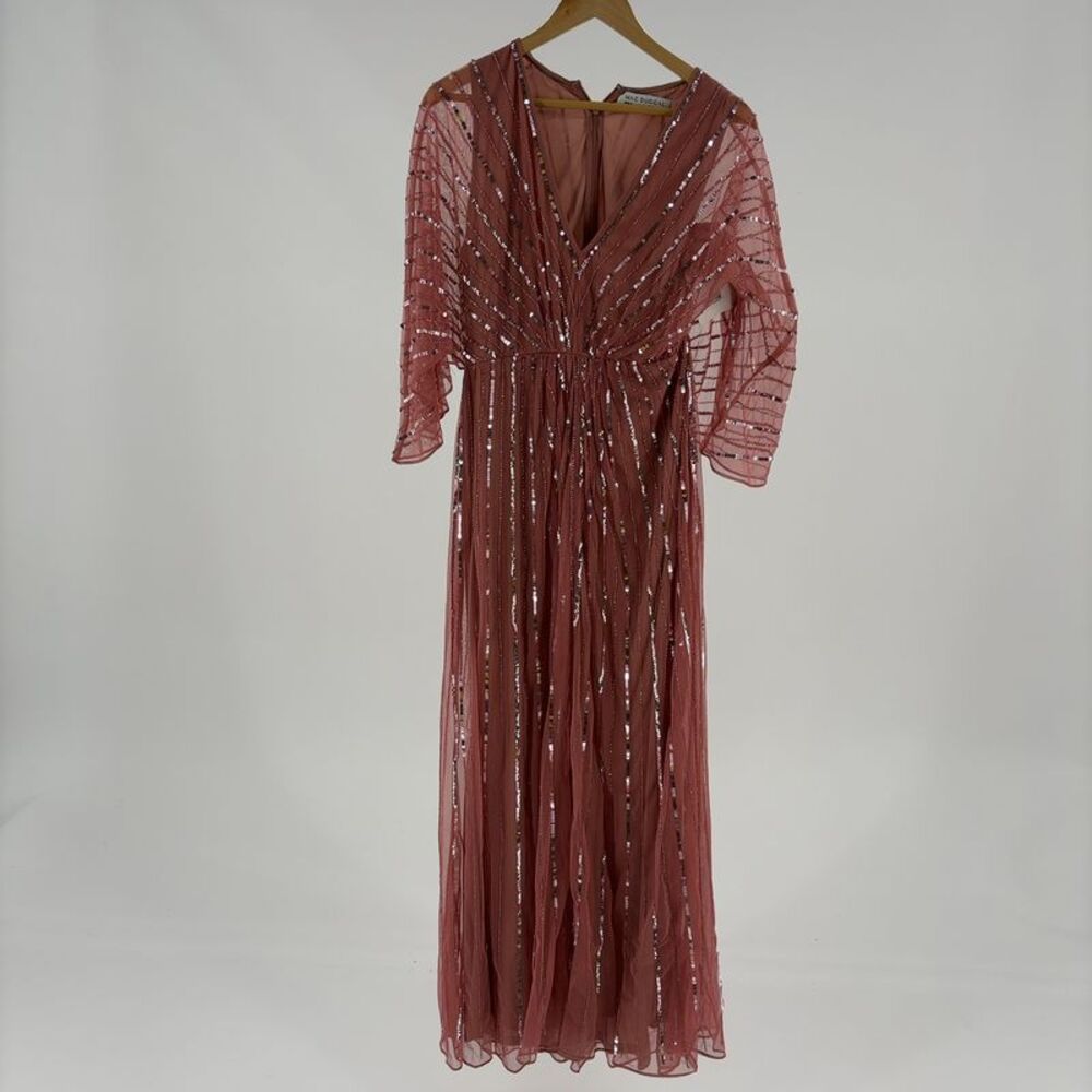 Mac Duggal Kimono Sleeve V Neck Gown